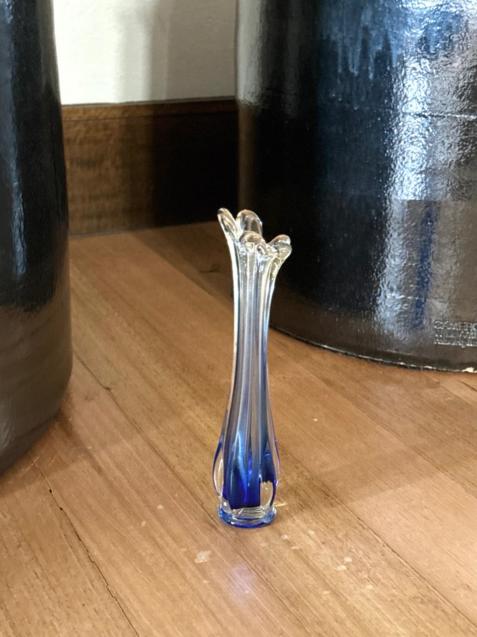 Vintage Five Finger Glass Vase