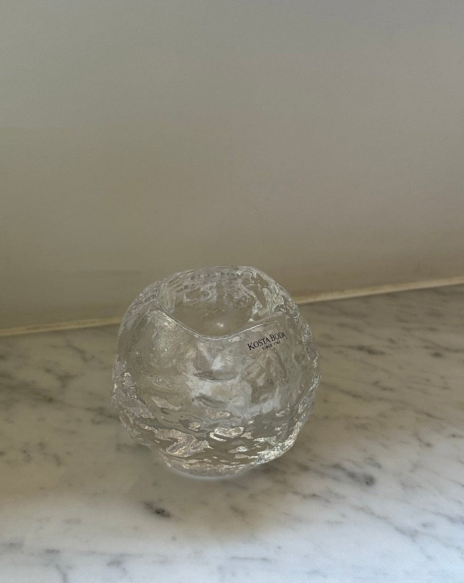 Snowball Votive Candle by Ann Warff for Kosta Boda