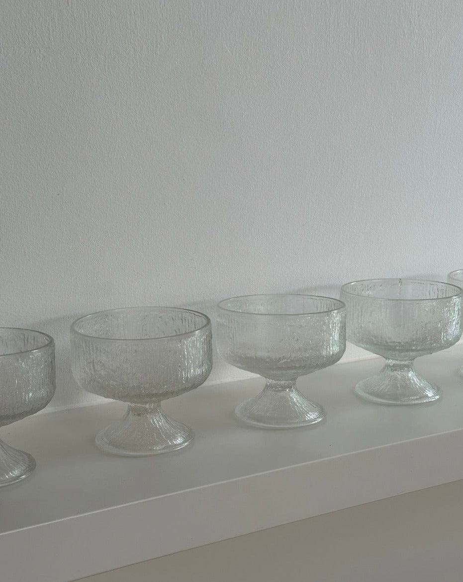 Set of 6 Indiana Glass Champagne Glasses