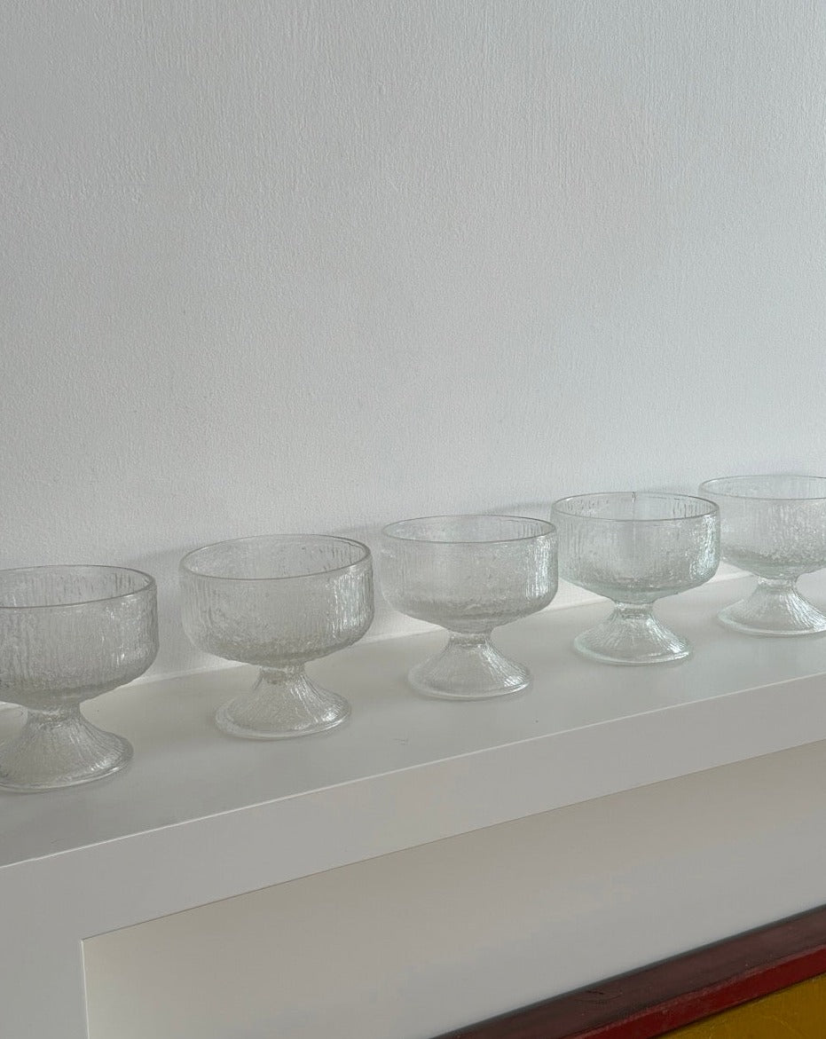 Set of 6 Indiana Glass Champagne Glasses