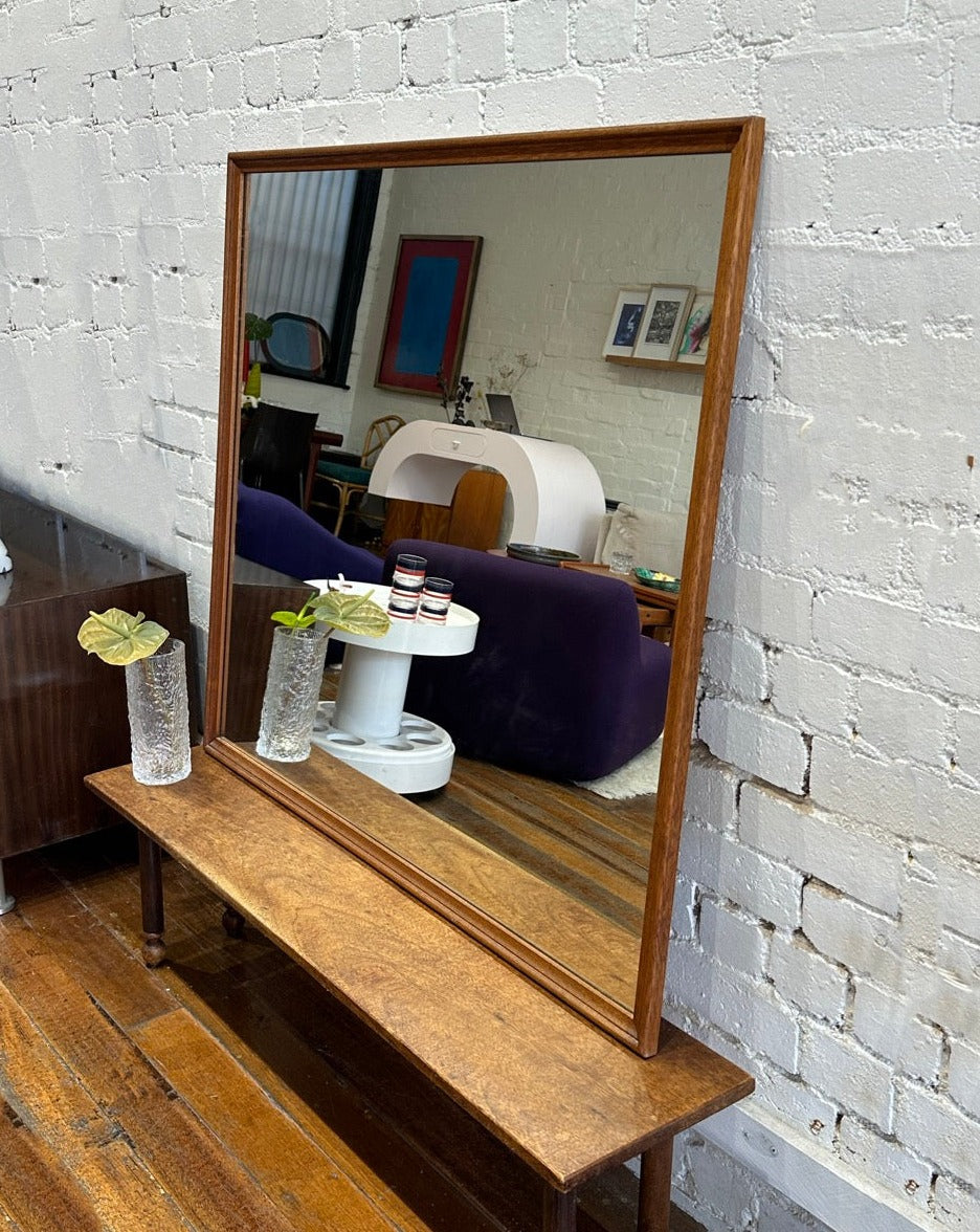 Mid Century Teak Wall Mirror