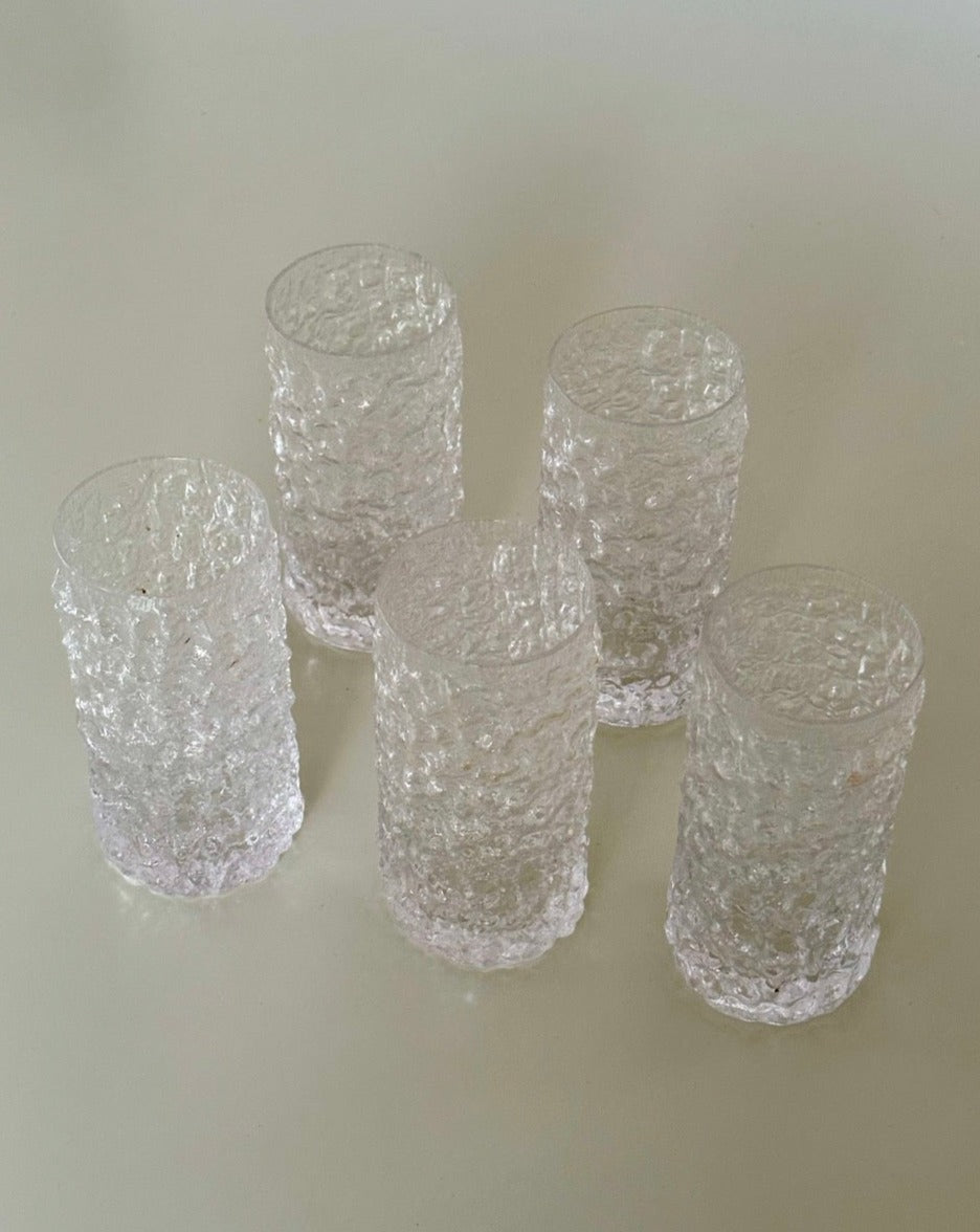 Set of 5 Whitefriars Crystal Tumblers