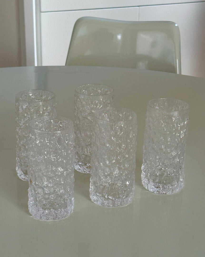 Set of 5 Whitefriars Crystal Tumblers