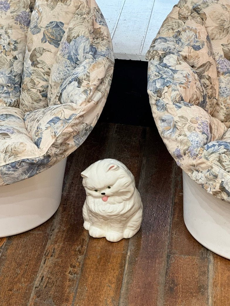 Vintage White Persian Cat