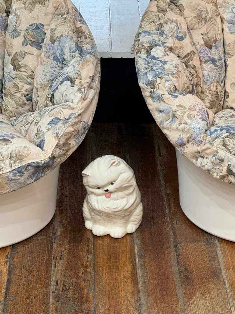 Vintage White Persian Cat