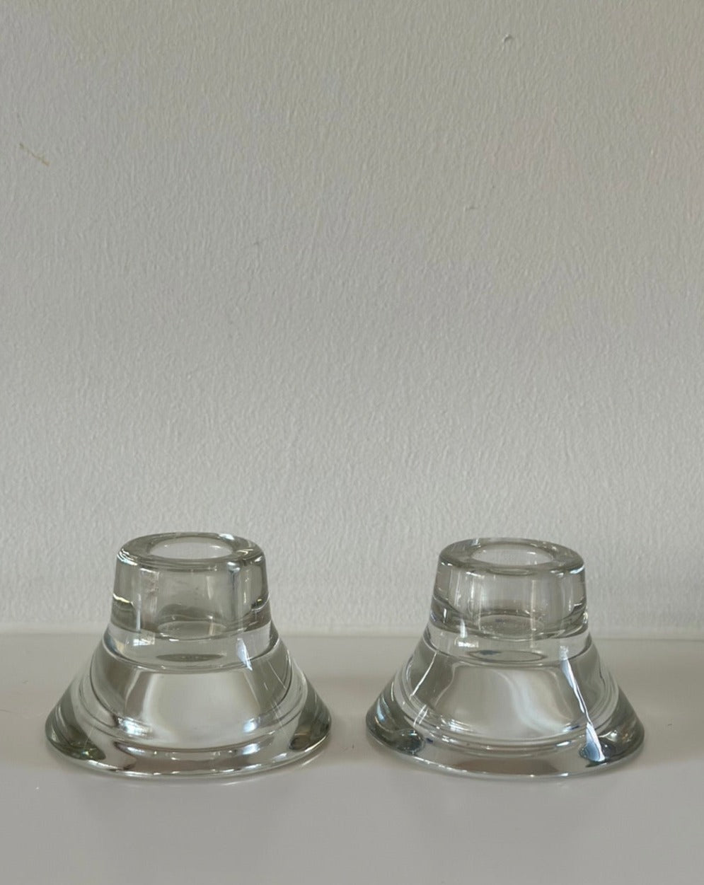 Vintage IKEA Reversible Glass Candlesticks