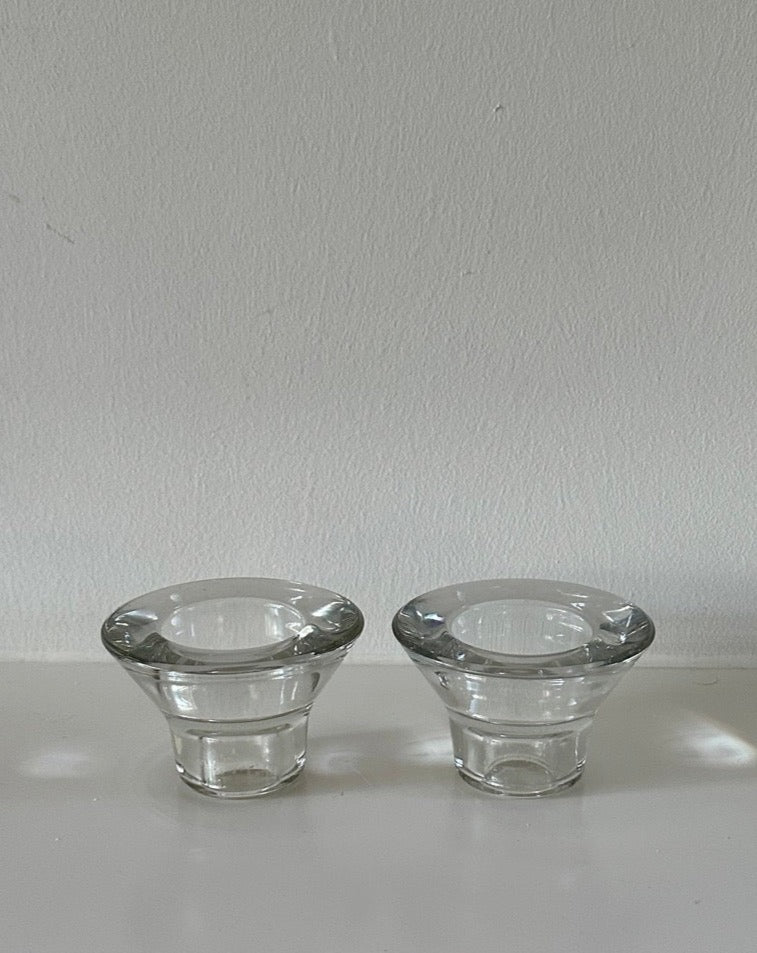 Vintage IKEA Reversible Glass Candlesticks