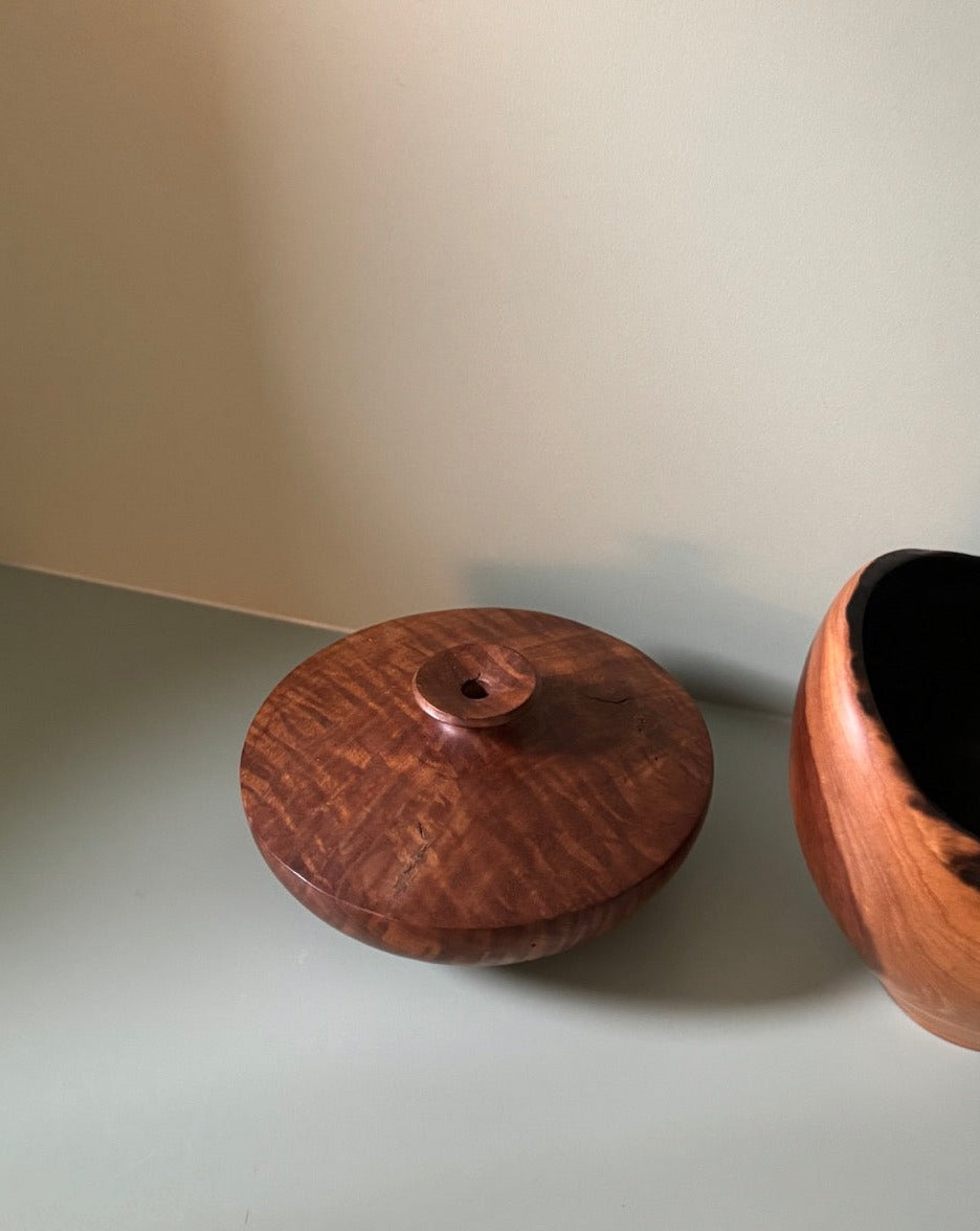 Three Handcrafted Wooden Bowls