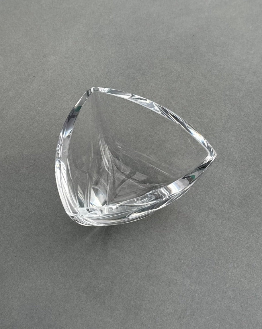 Crystal Triangular Bowl by Kosta Boda