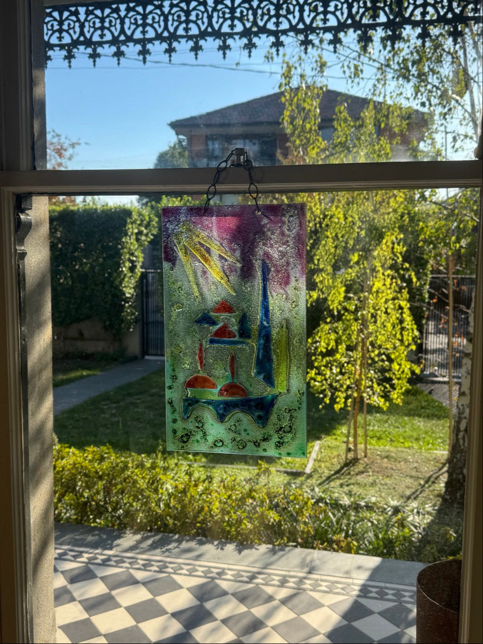 Abstract Stained Glass Panel