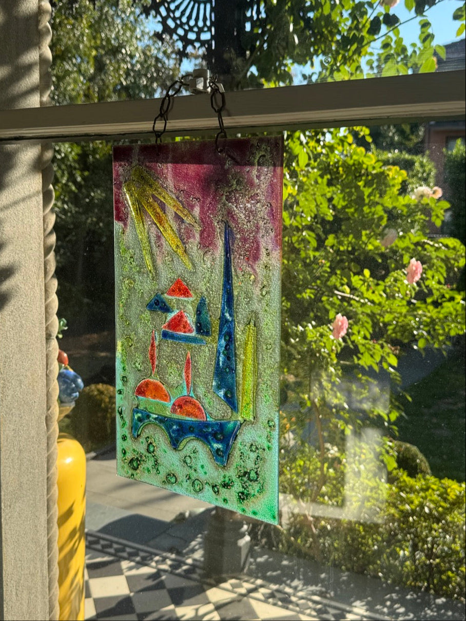 Abstract Stained Glass Panel
