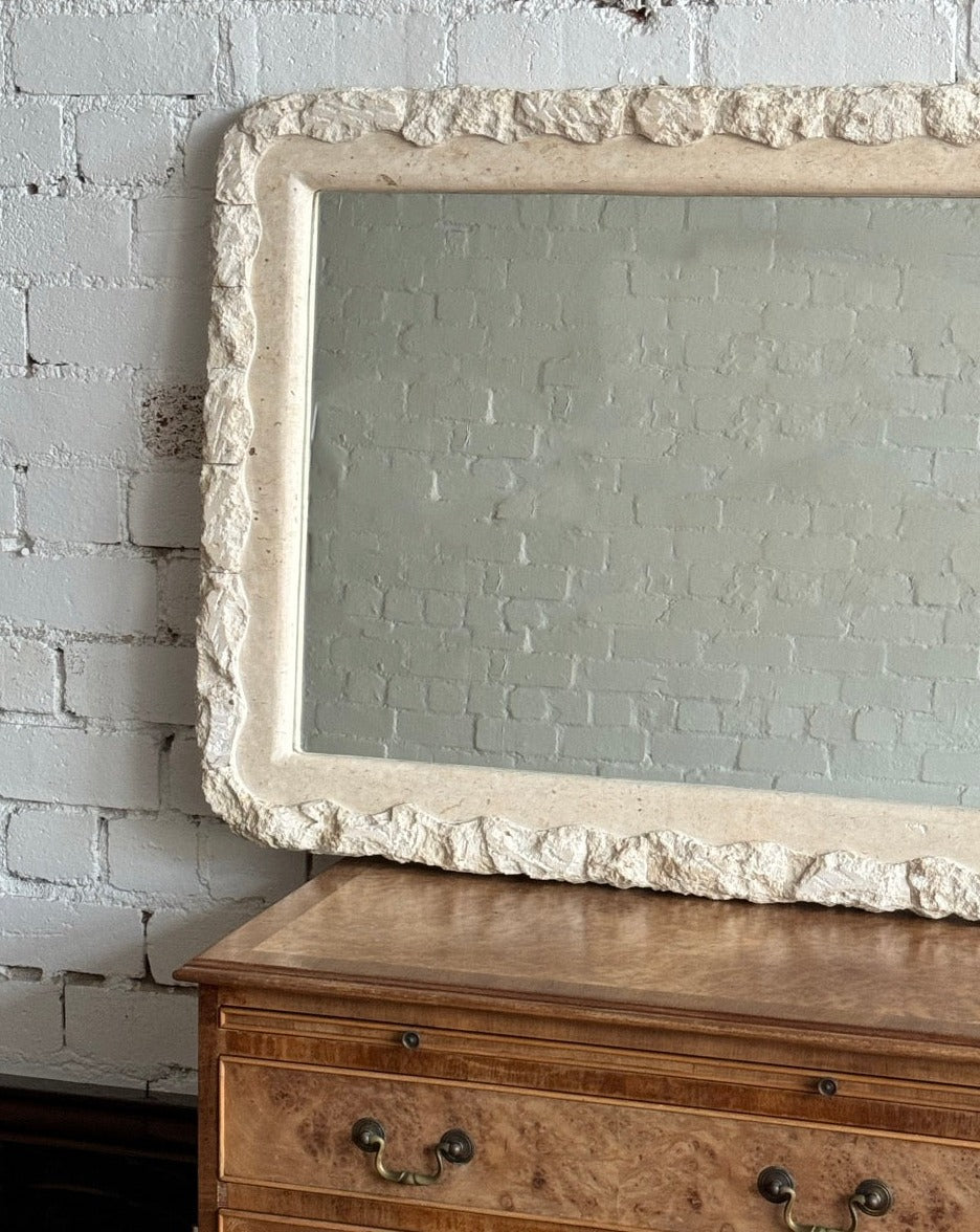 Large Vintage Stone Mirror