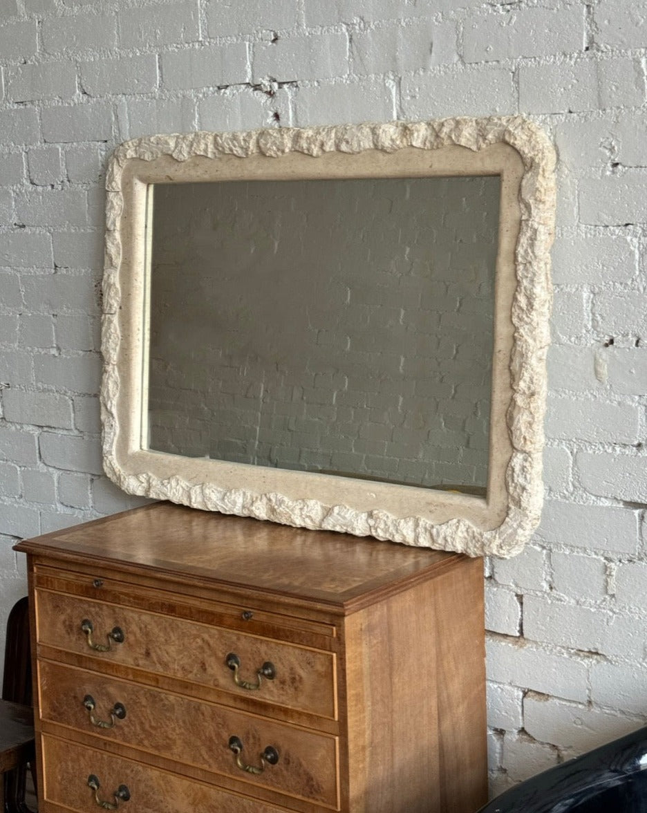 Large Vintage Stone Mirror