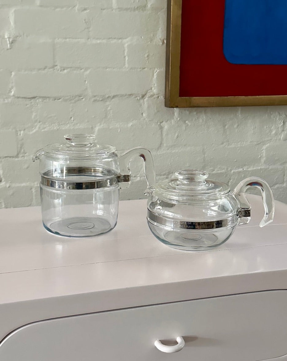 Vintage Pyrex Flame Ware Glass Teapot