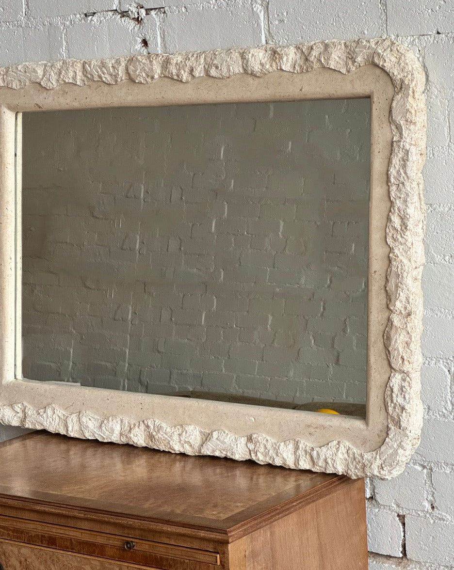 Large Vintage Stone Mirror