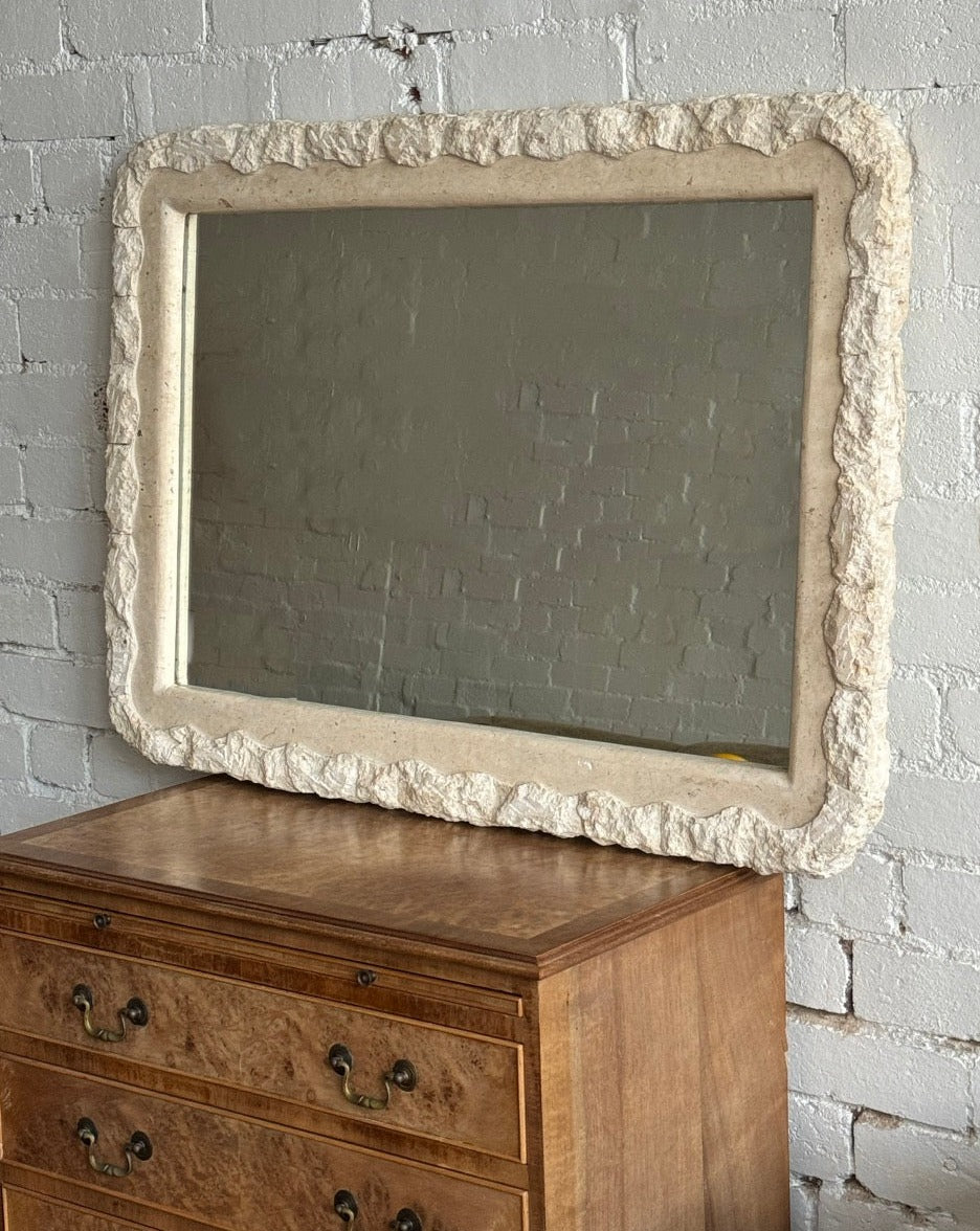 Large Vintage Stone Mirror