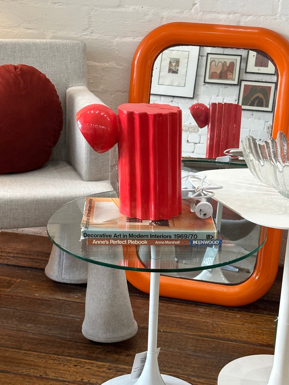Red Ceramic Lamp