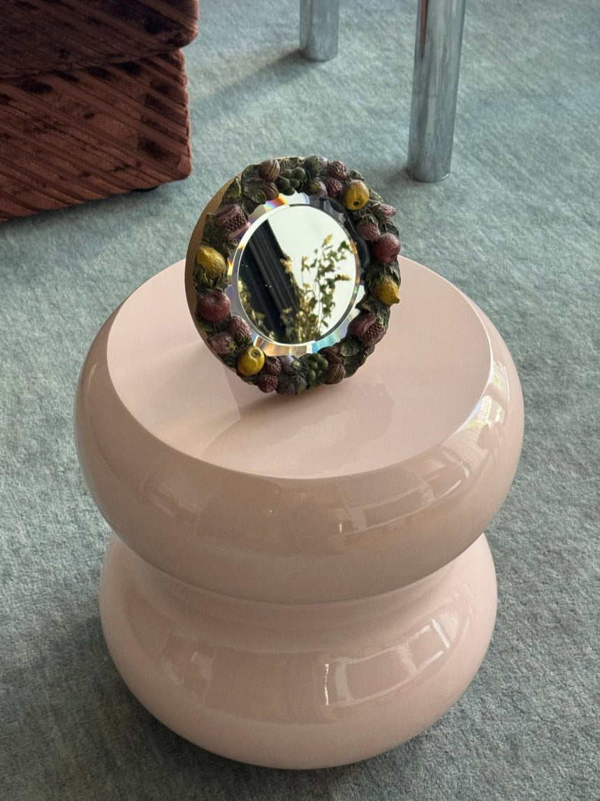 Antique Floral Table Mirror