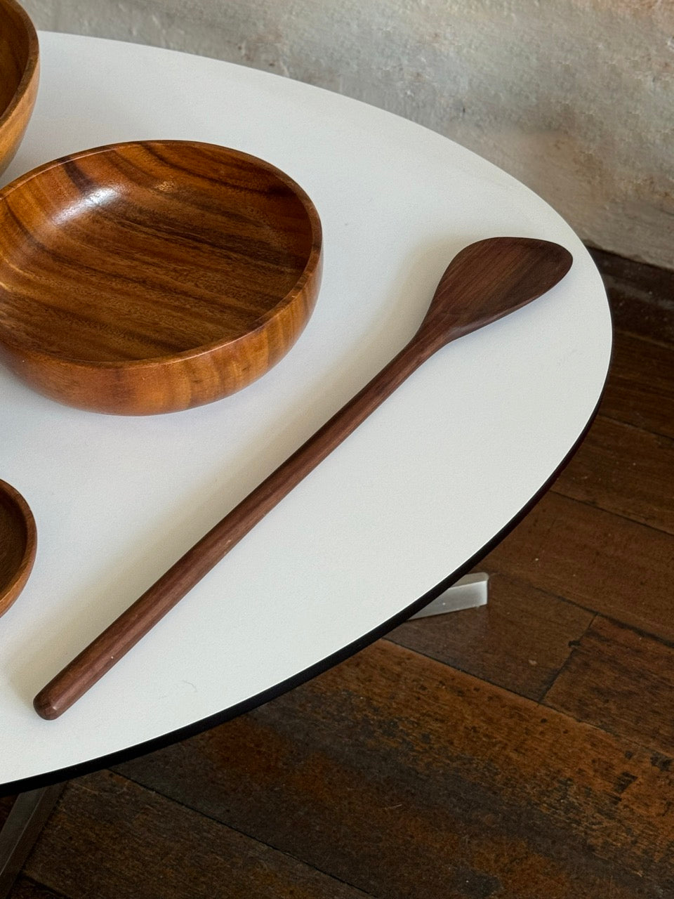 Collection of Vintage Teak and Rosewood Serving Bowls and Spoon