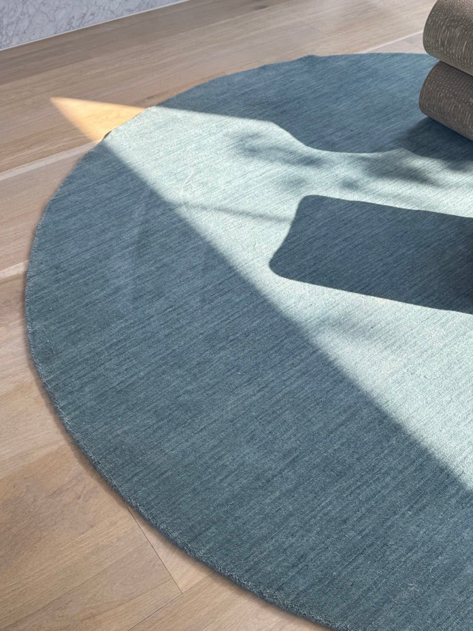 Large Handwoven Round Wool Rug
