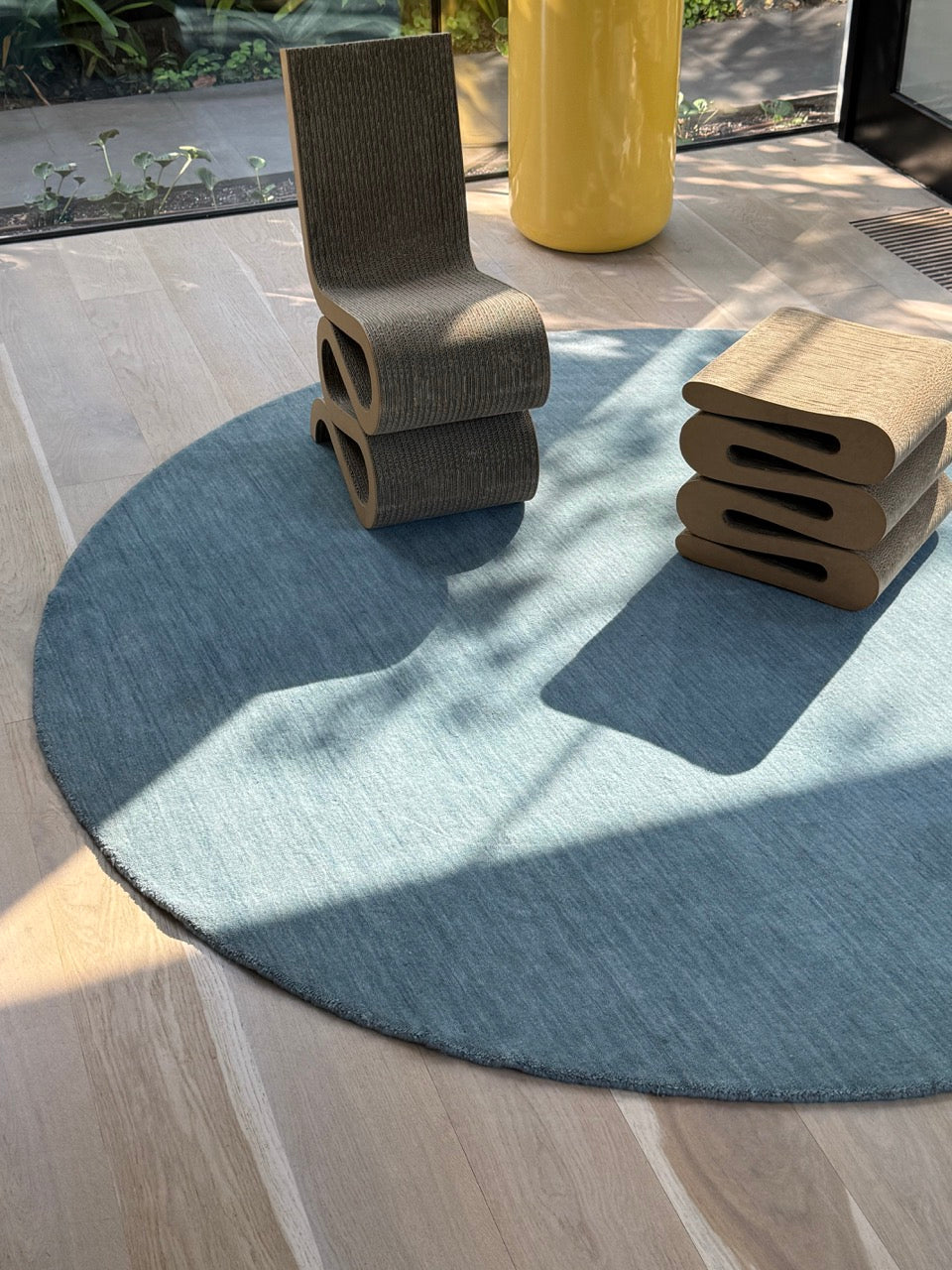 Large Handwoven Round Wool Rug