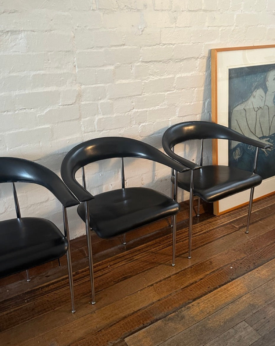 Four Italian P40 Chairs for Fasem
