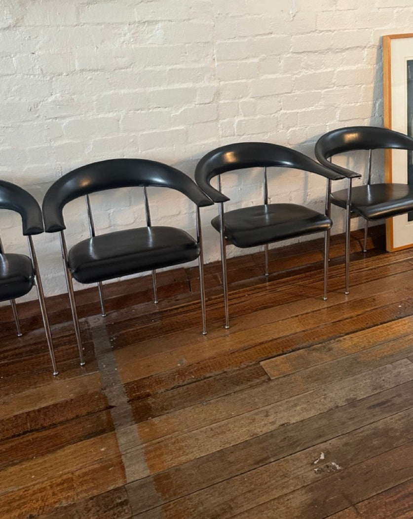 Four Italian P40 Chairs for Fasem