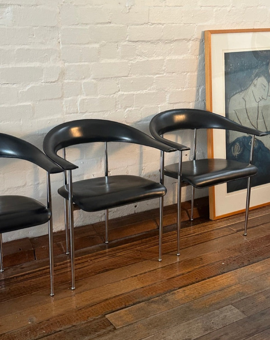 Four Italian P40 Chairs for Fasem