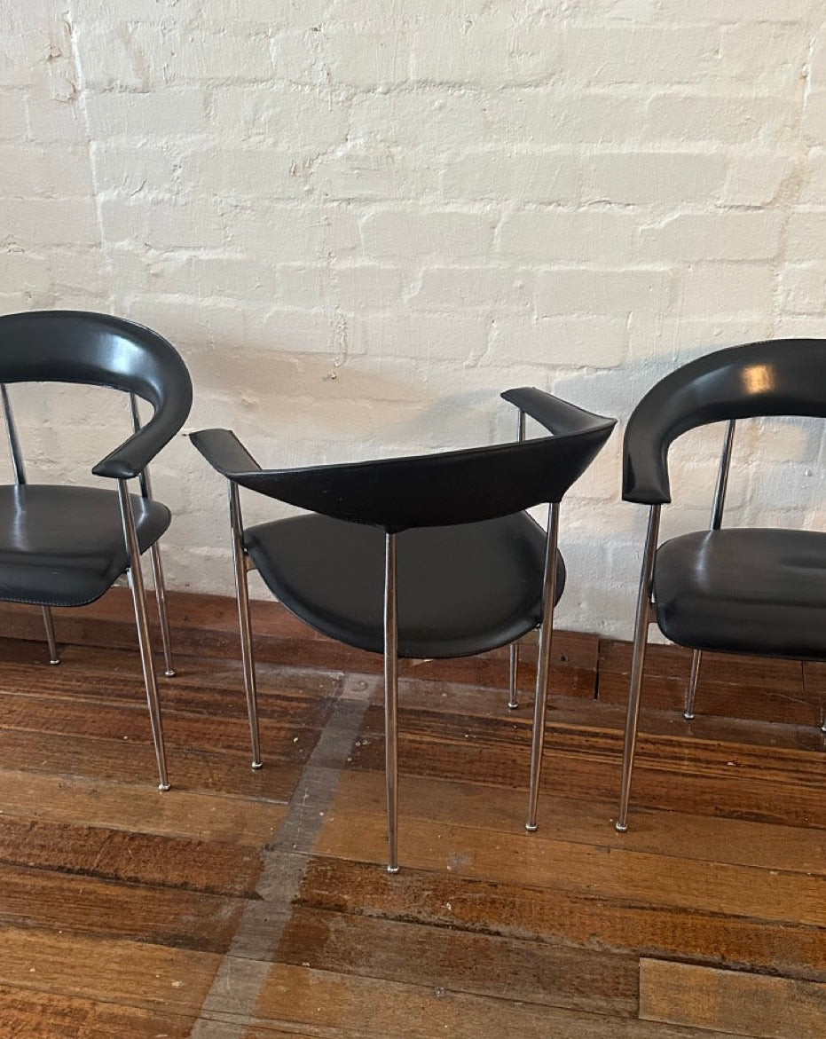 Four Italian P40 Chairs for Fasem