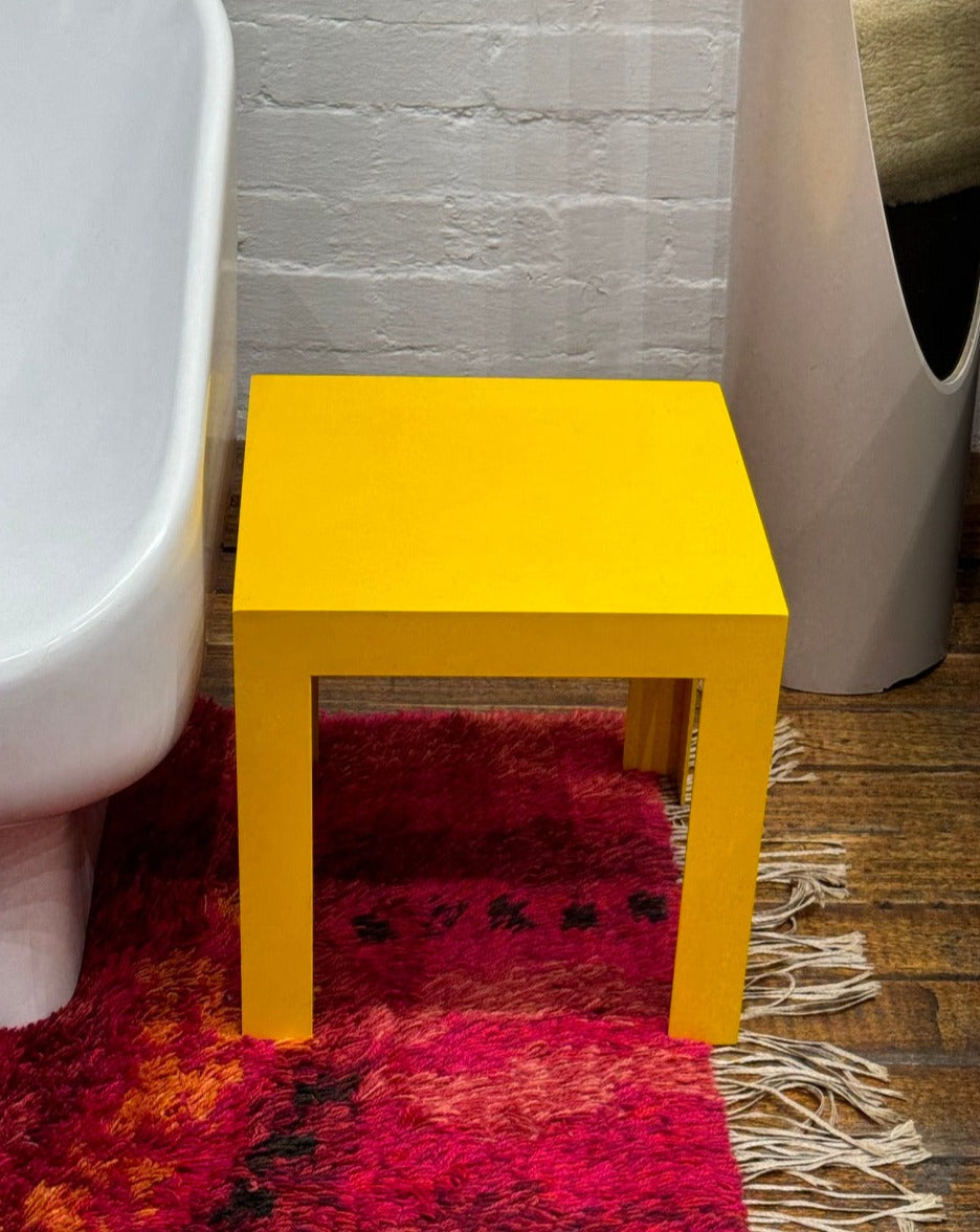 1970s Yellow Plastic Side Table