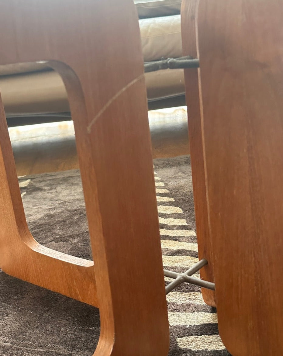 Mid Century Geometric Teak Coffee Table