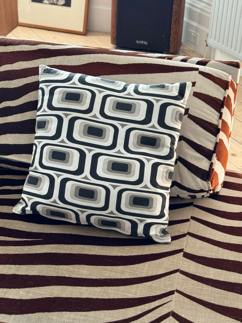 Pair of Vintage Geometric Cushions