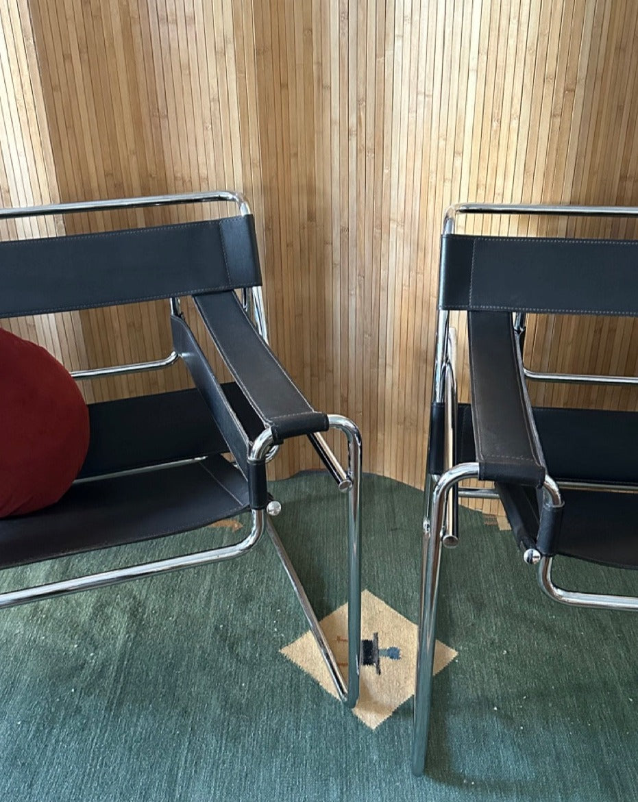Vintage Italian Armchairs in the style of 'Wassily'