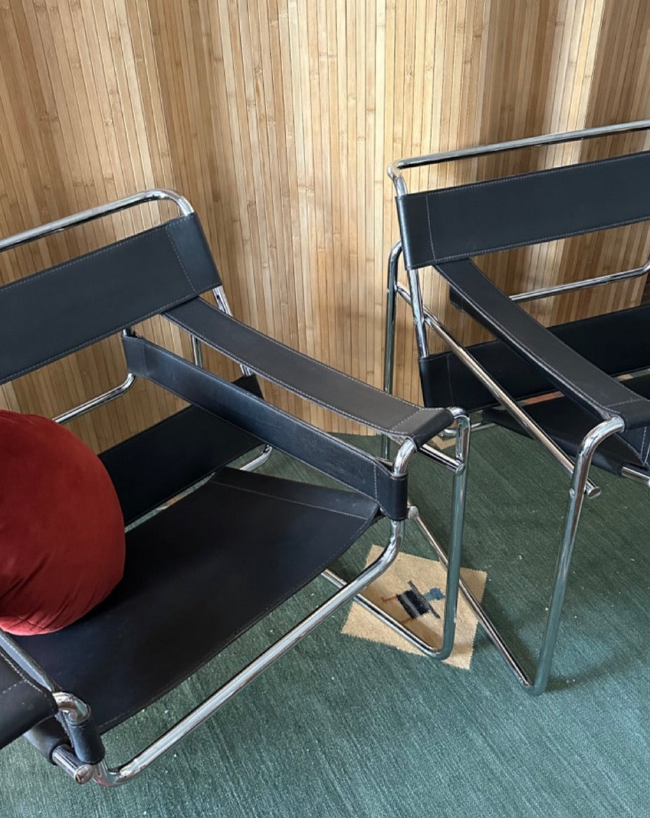 Vintage Italian Armchairs in the style of 'Wassily'