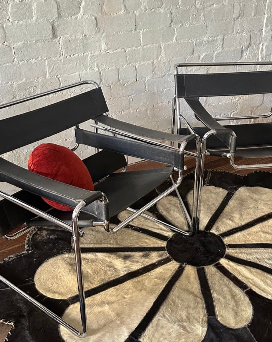 Vintage Italian Armchairs in the style of 'Wassily'