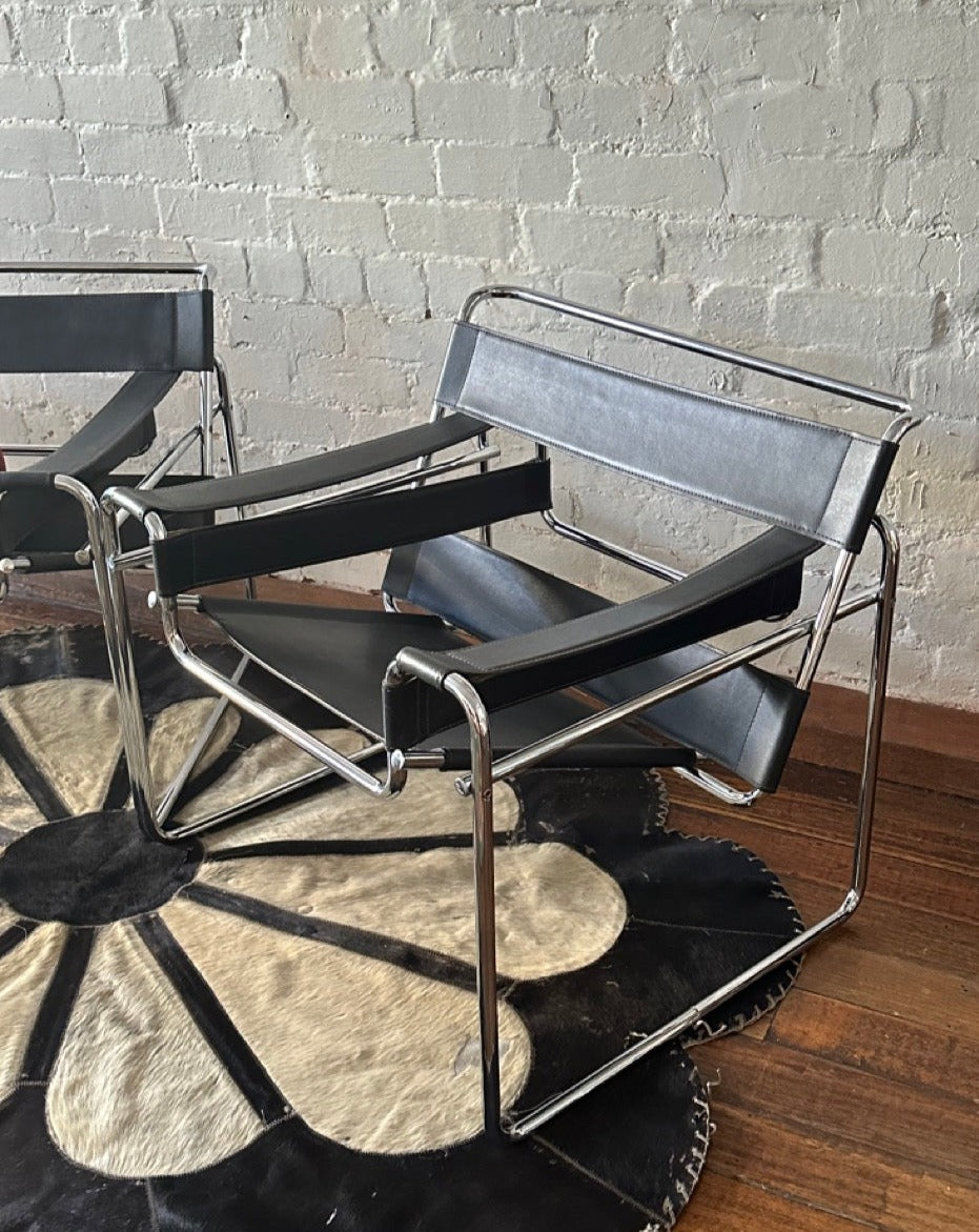 Vintage Italian Armchairs in the style of 'Wassily'