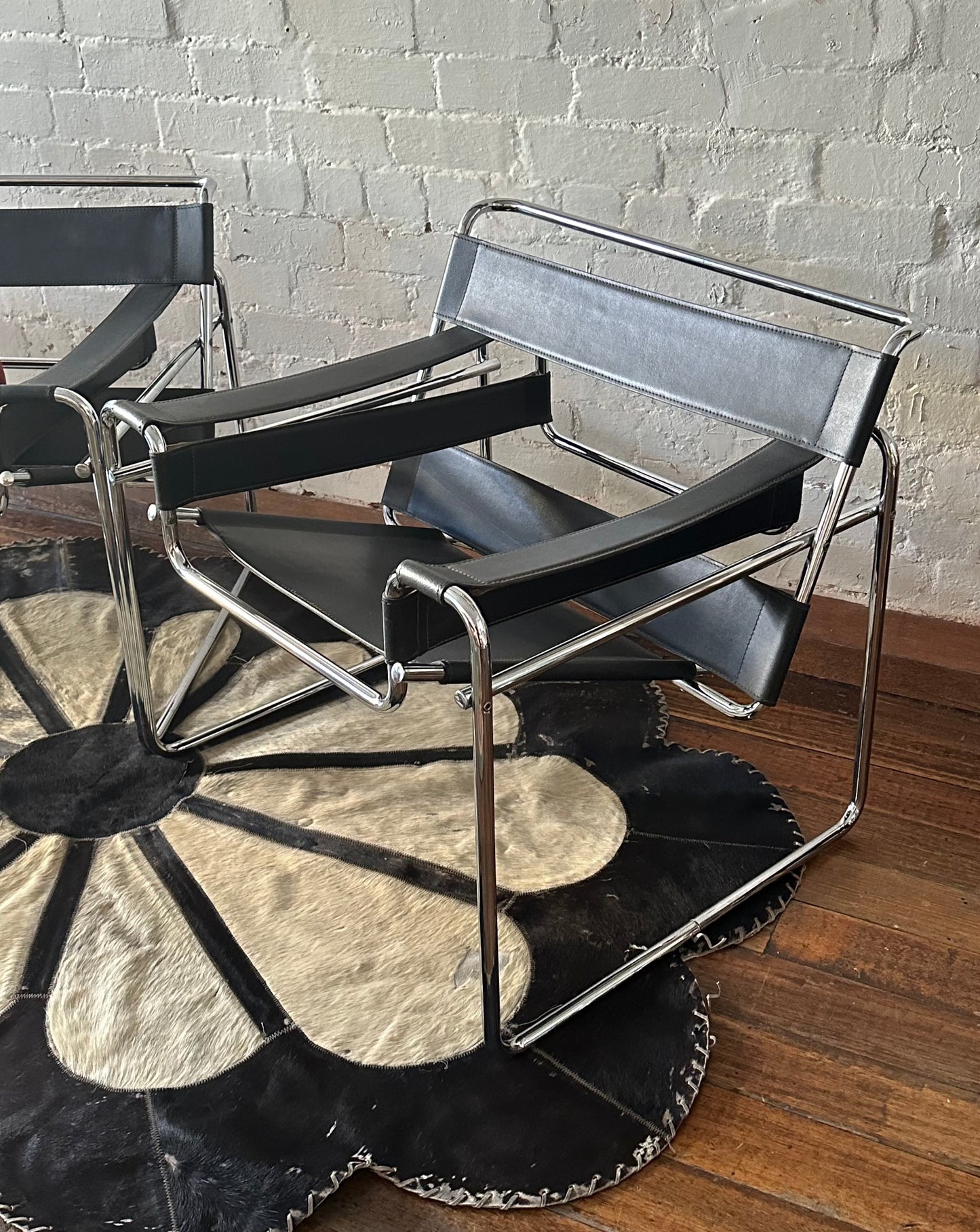 Vintage Italian Armchairs in the style of 'Wassily'