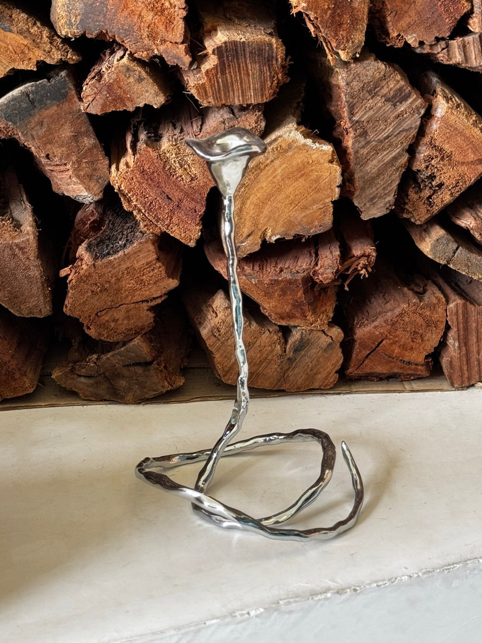 Brass Twisted Candlesticks by Mukul Goyal
