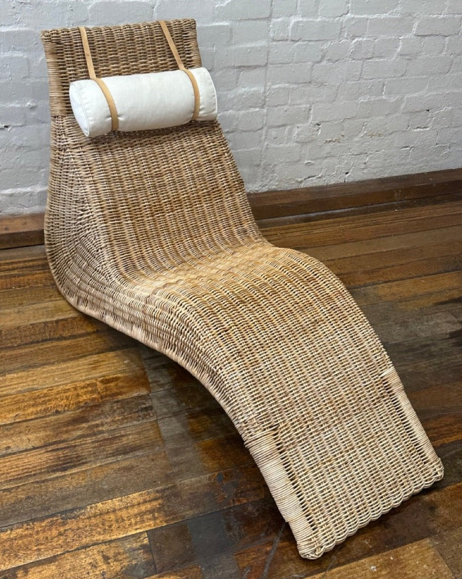 Vintage Rattan Wicker 'KARLSKRONA' Lounge Chair