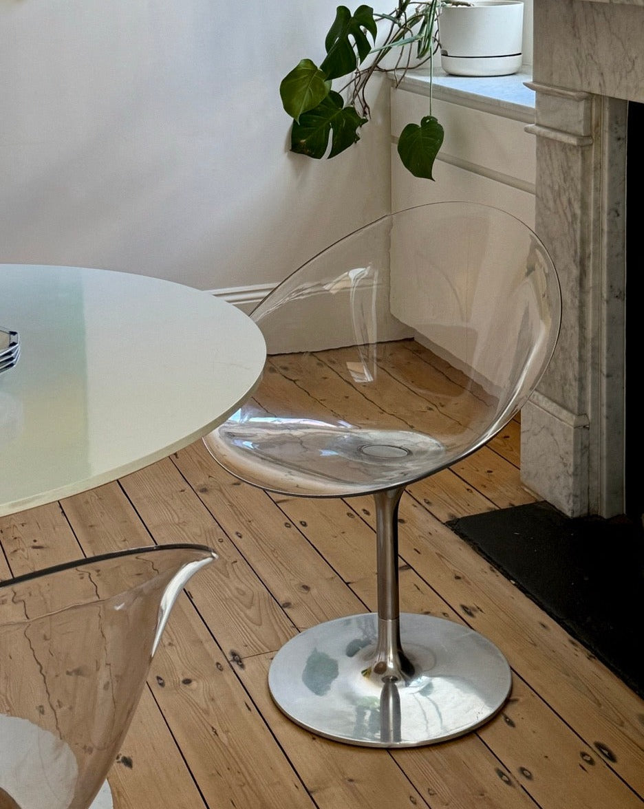 Set of 4 Kartell Ero|S| Swivel Chairs