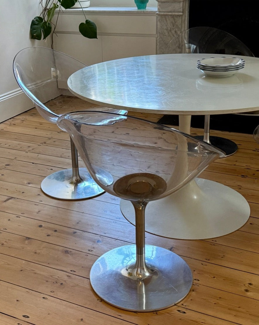Set of 4 Kartell Ero|S| Swivel Chairs