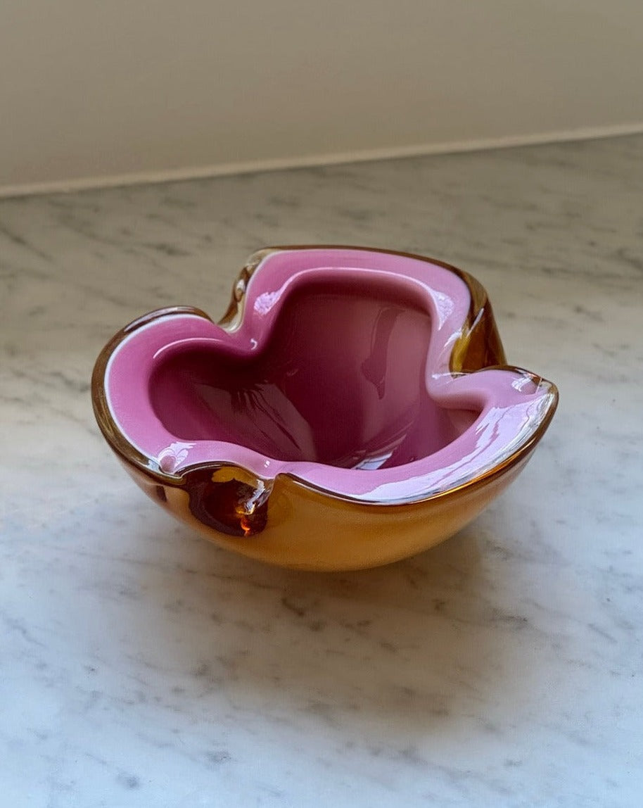 Barbini Murano Glass Biomorphic Bowl