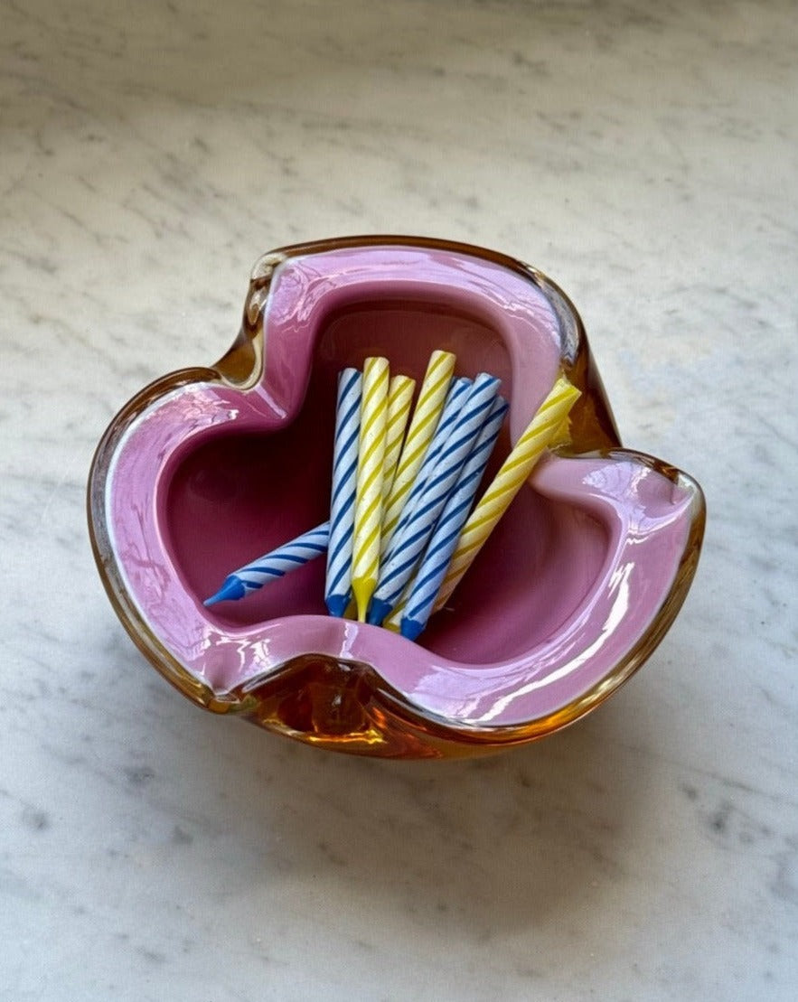 Barbini Murano Glass Biomorphic Bowl