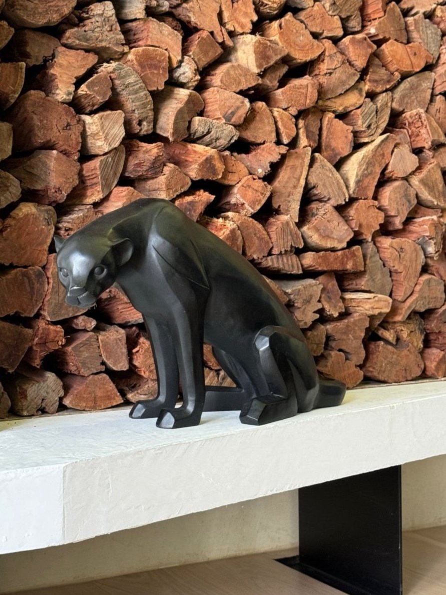 Vintage Resin Black Panthers