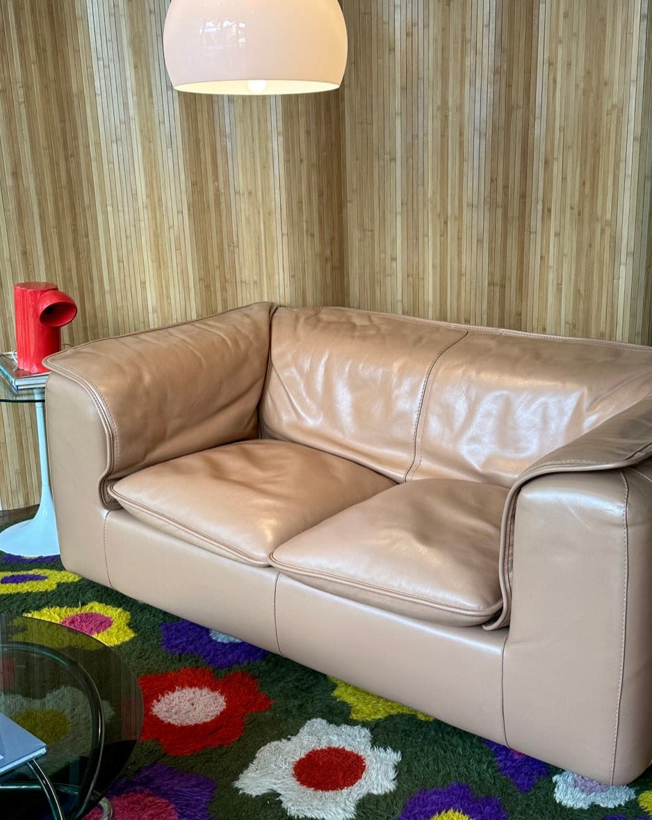 Italian Leather 2 Seater Sofa
