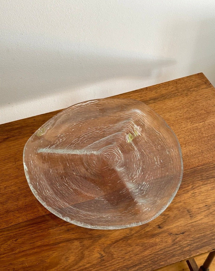 Vintage Textured Glass Platter