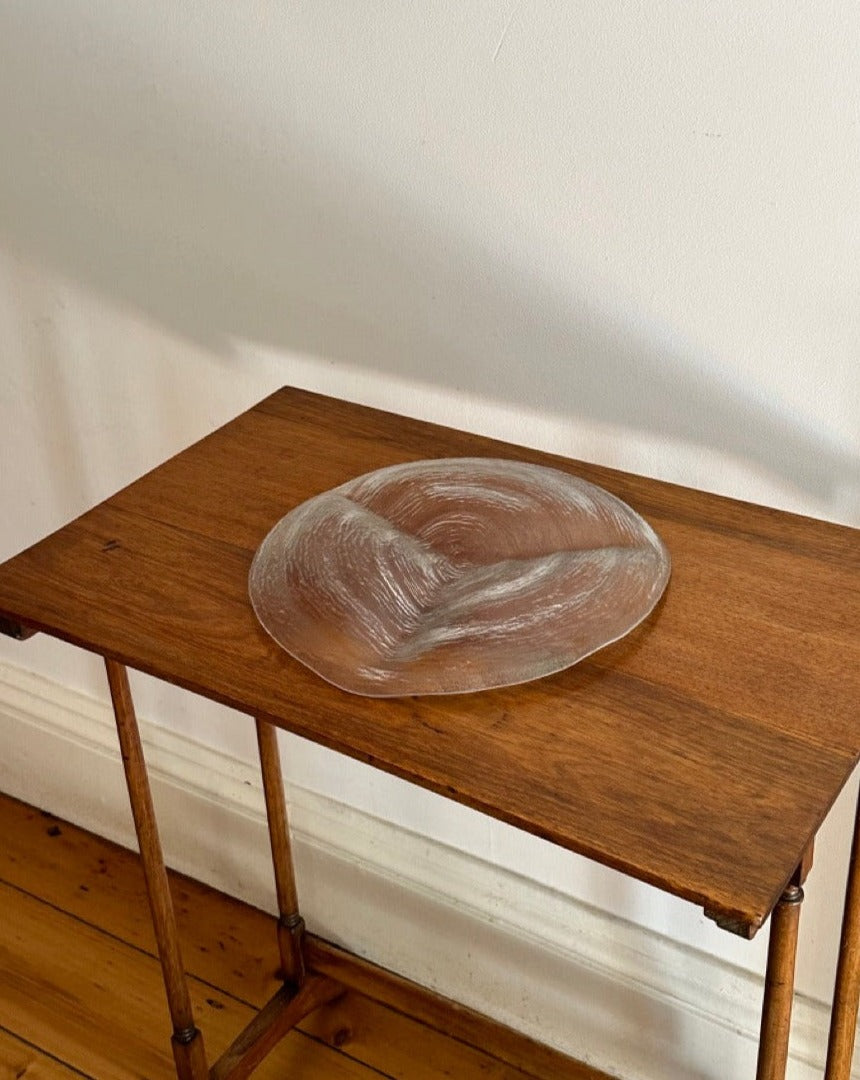 Vintage Textured Glass Platter