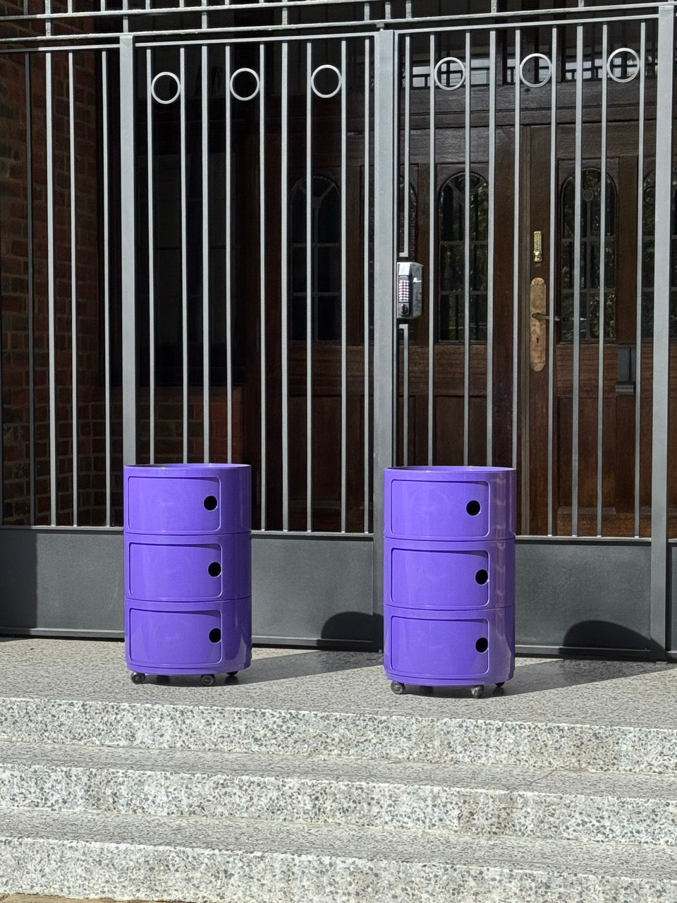 Kartell Componibili Unit on Castors in Purple