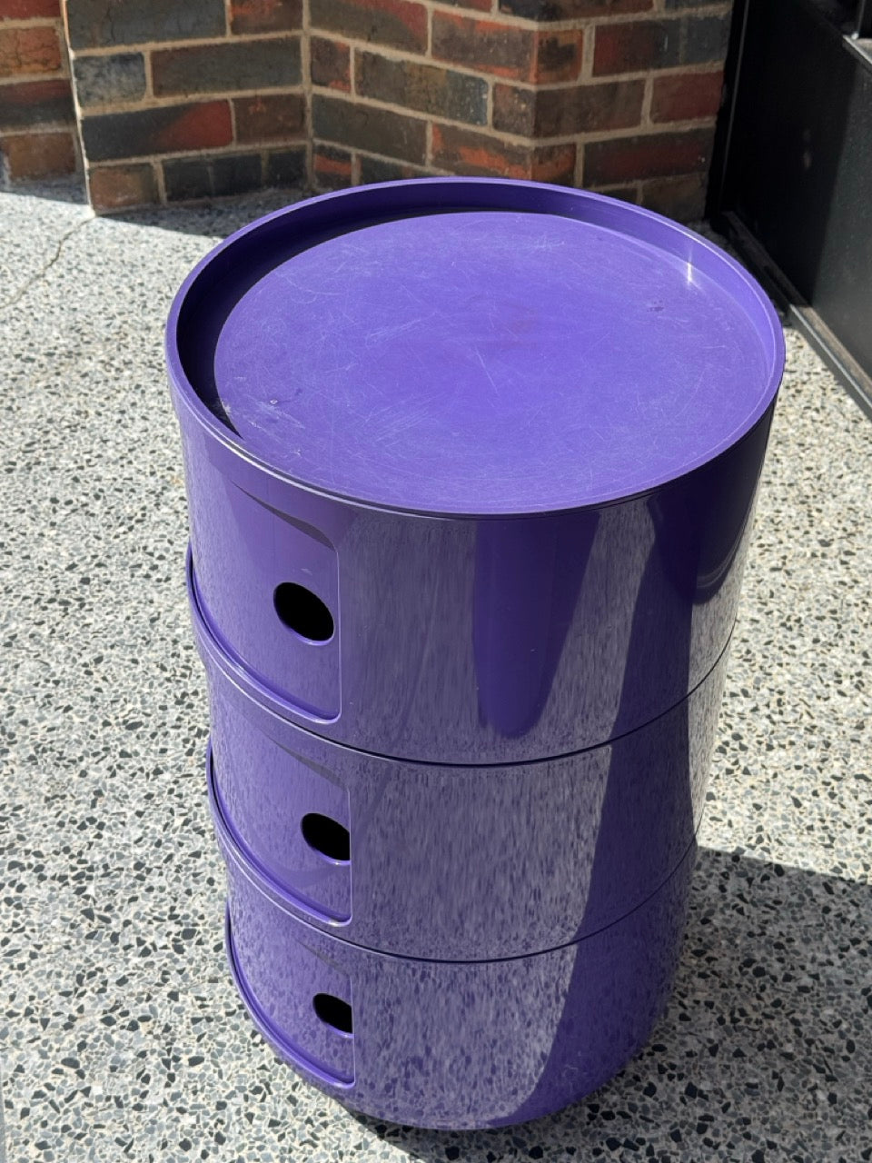 Kartell Componibili Unit on Castors in Purple