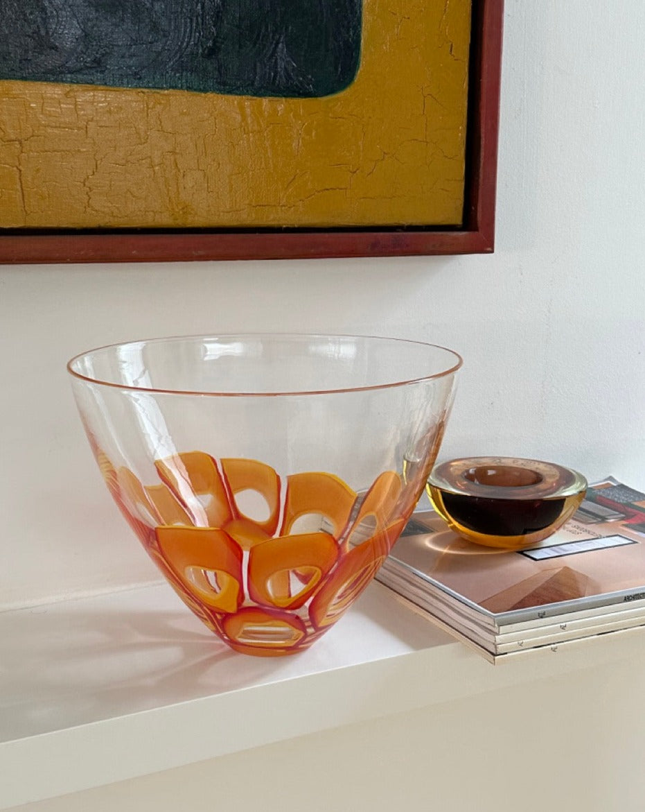 Large Art Glass Bowl